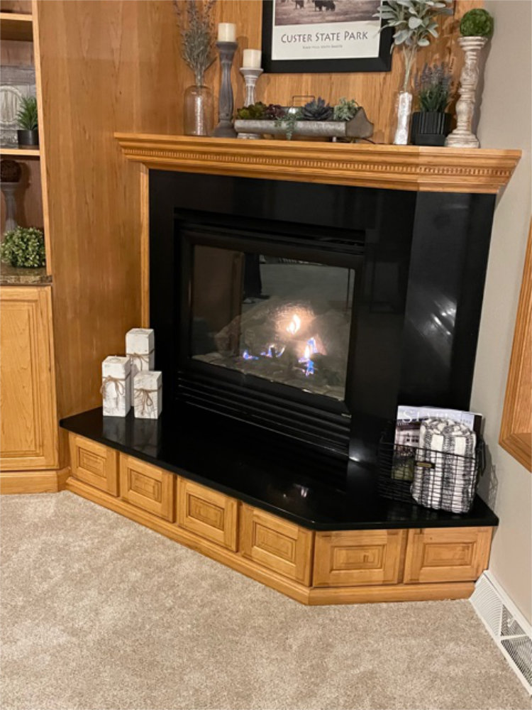 Custom Granite Fireplace