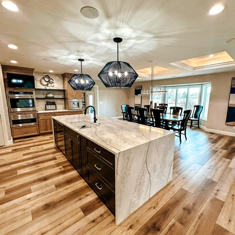 Custom granite kitchen island countertop